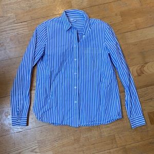 Madewell light blue stripe button down